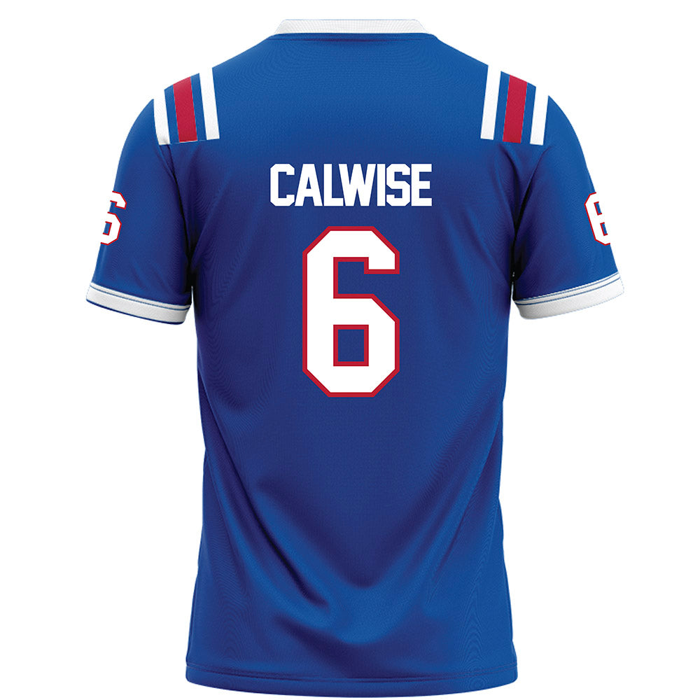 LA Tech - NCAA Football : Marcus Calwise - Blue Football Jersey-1