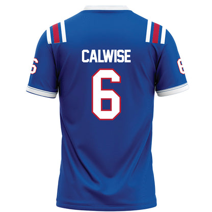 LA Tech - NCAA Football : Marcus Calwise - Blue Football Jersey-1