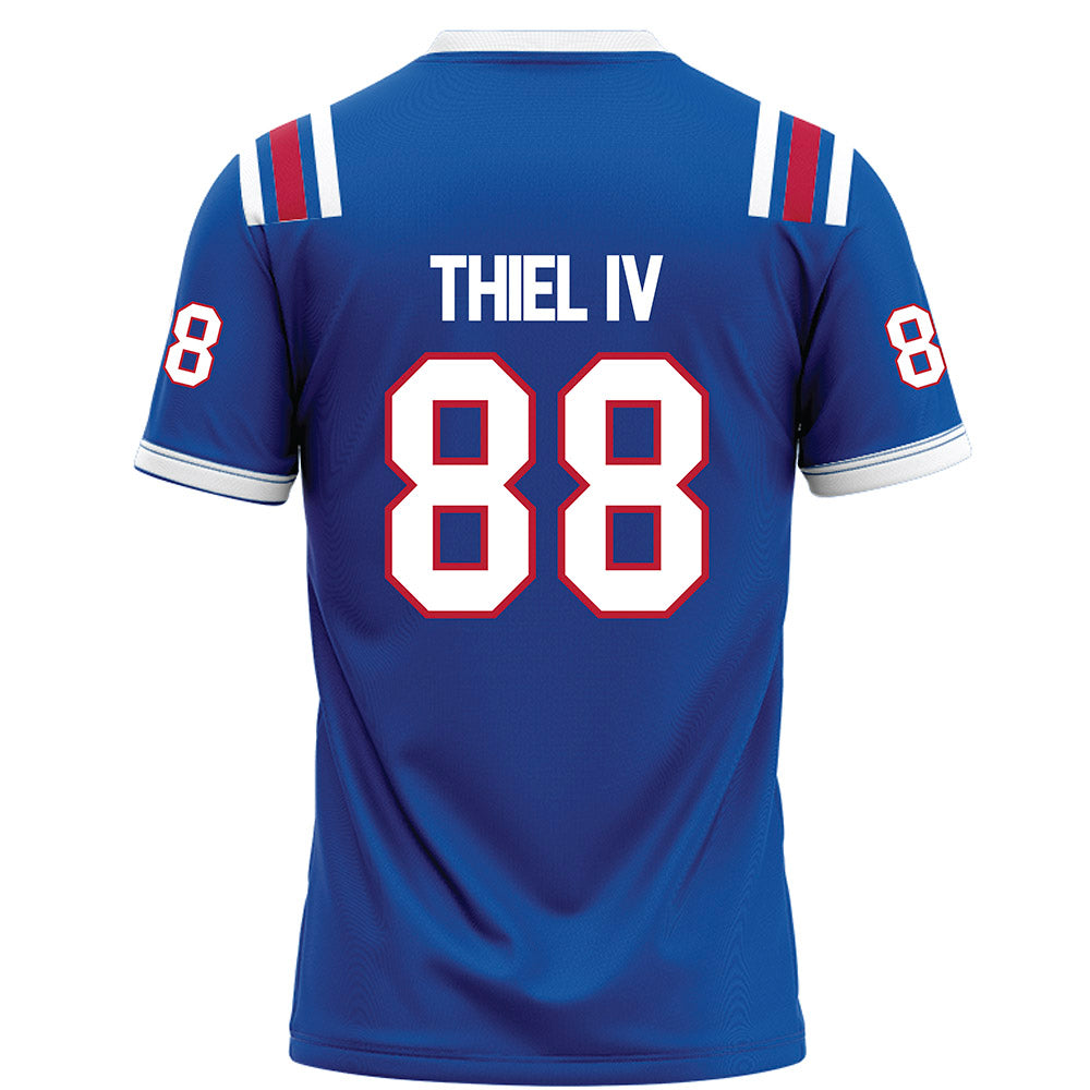 LA Tech - NCAA Football : Johnnie Thiel IV - Blue Football Jersey-1