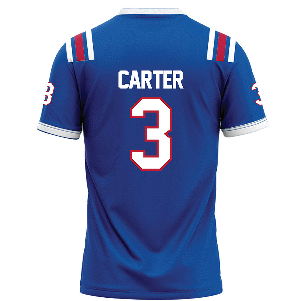 LA Tech - NCAA Football : Kameron Carter - Blue Football Jersey-1