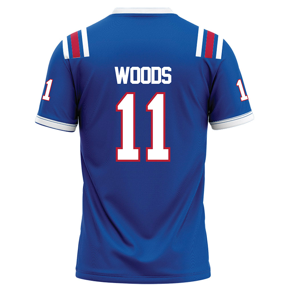 LA Tech - NCAA Football : Cedric Woods - Blue Football Jersey