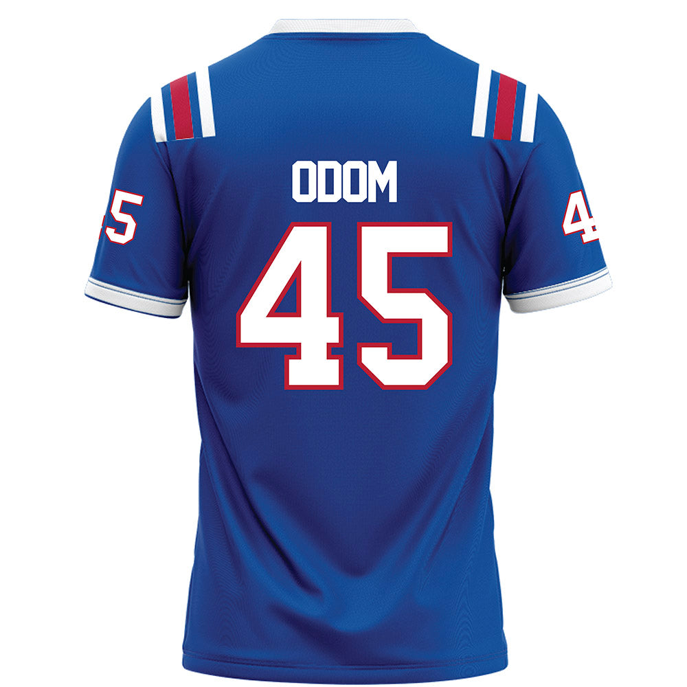LA Tech - NCAA Football : Jeriamiah Odom - Blue Football Jersey-1
