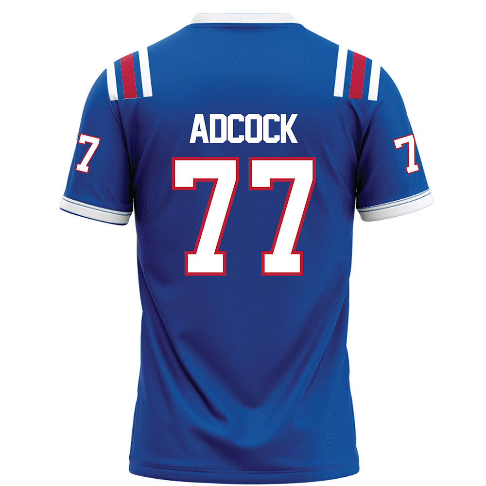 LA Tech - NCAA Football : Aric Adcock - Blue Football Jersey-1