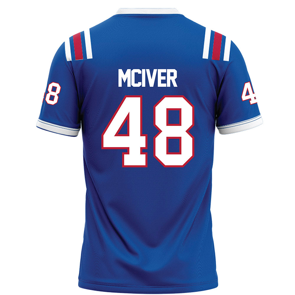 LA Tech - NCAA Football : Kaden McIver - Blue Football Jersey-1