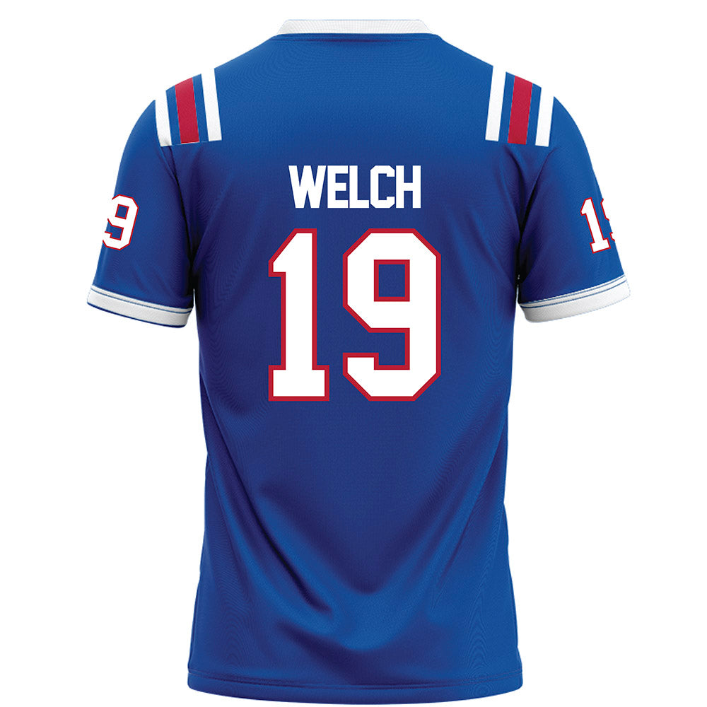 LA Tech - NCAA Football : Mason Welch - Blue Football Jersey-1