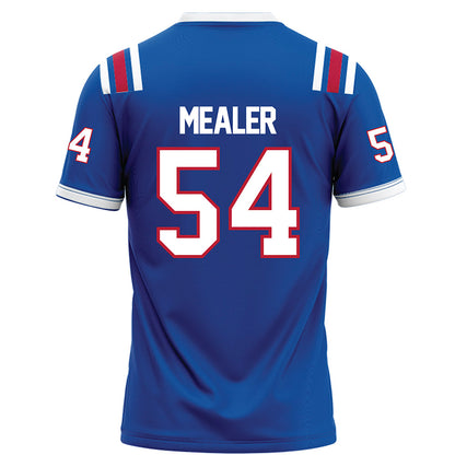 LA Tech - NCAA Football : Toby Mealer - Blue Football Jersey-1