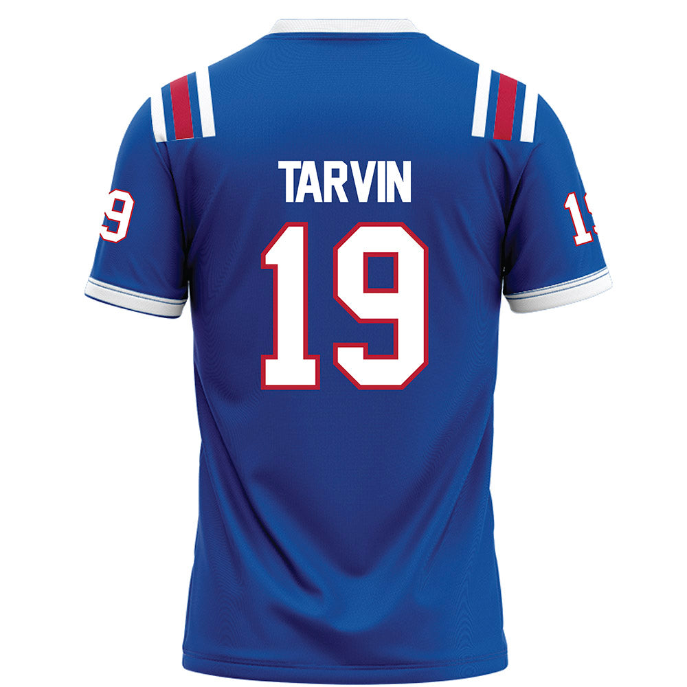 LA Tech - NCAA Football : John Tarvin - Blue Football Jersey-1