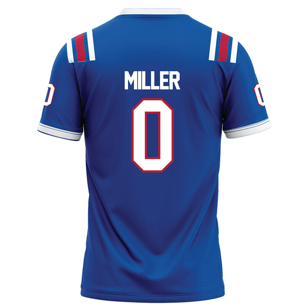 LA Tech - NCAA Football : Jaden Miller - Blue Football Jersey-1