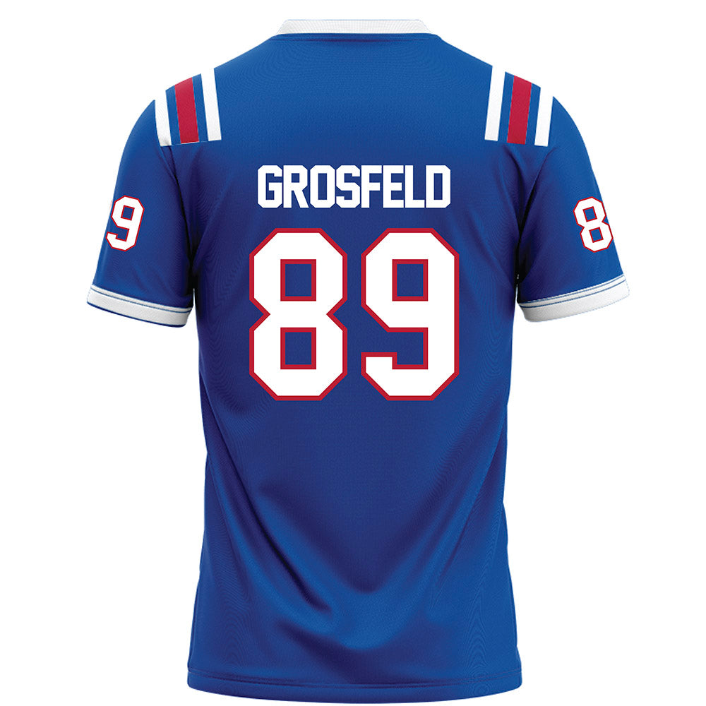LA Tech - NCAA Football : Chase Grosfeld - Blue Football Jersey-1