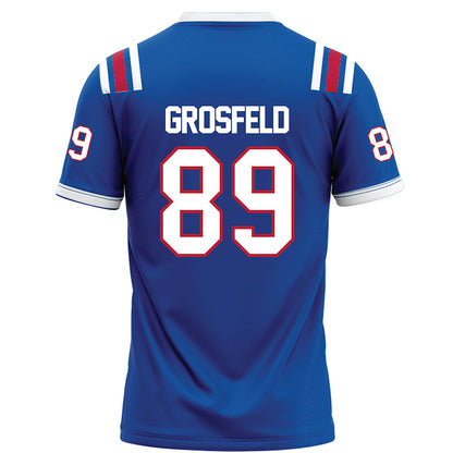 LA Tech - NCAA Football : Chase Grosfeld - Blue Football Jersey-1
