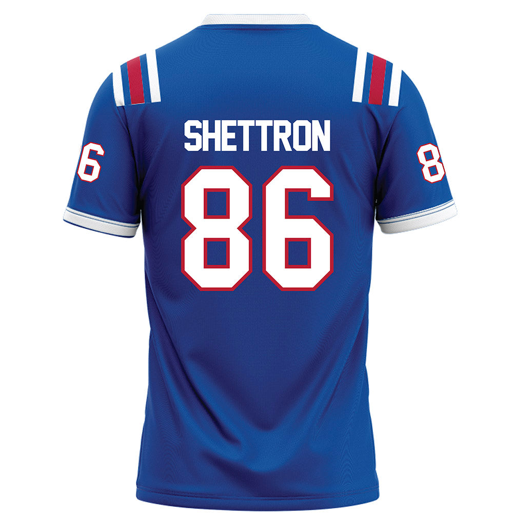LA Tech - NCAA Football : Talyn Shettron - Blue Football Jersey-1