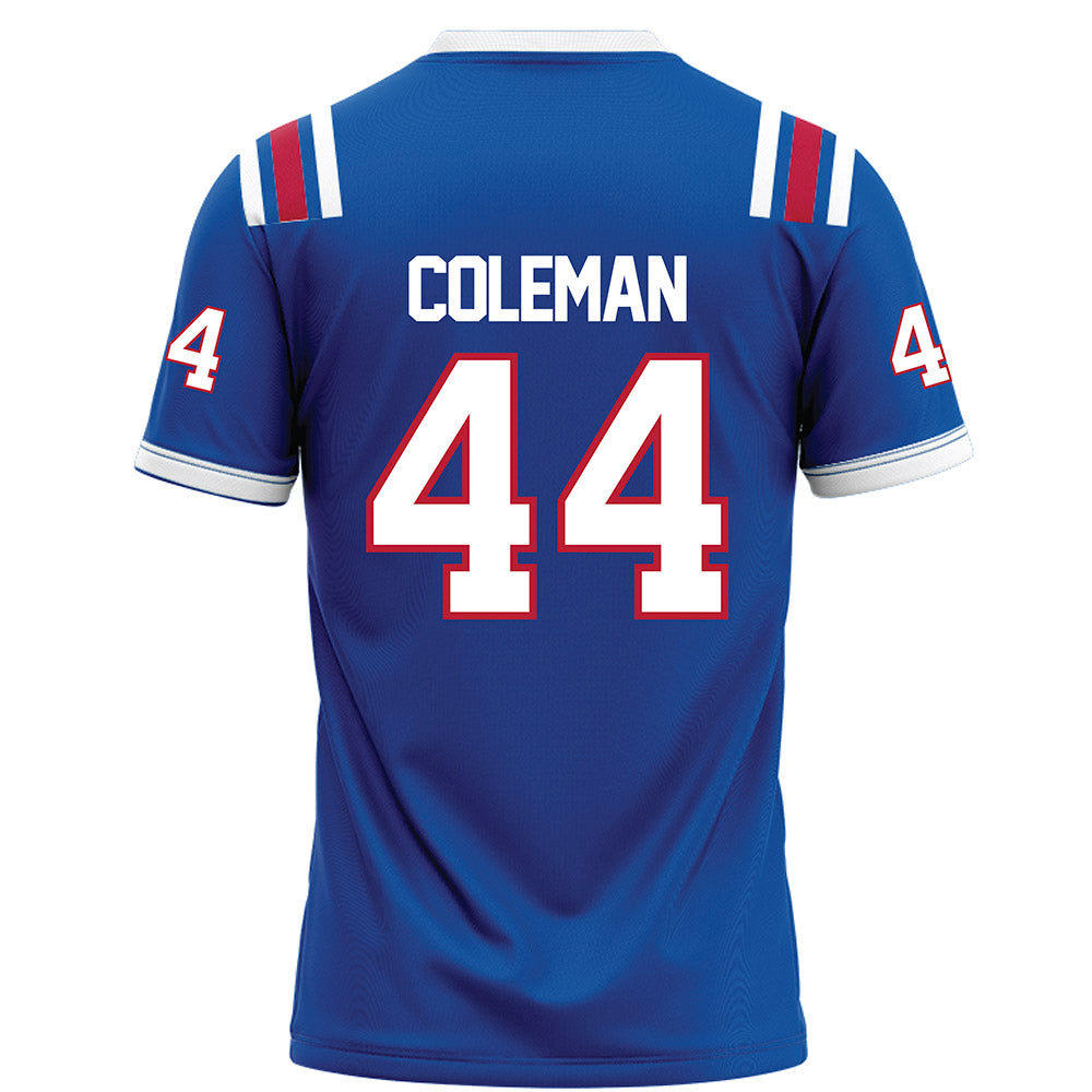 LA Tech - NCAA Football : Kaleb Coleman - Blue Football Jersey-1
