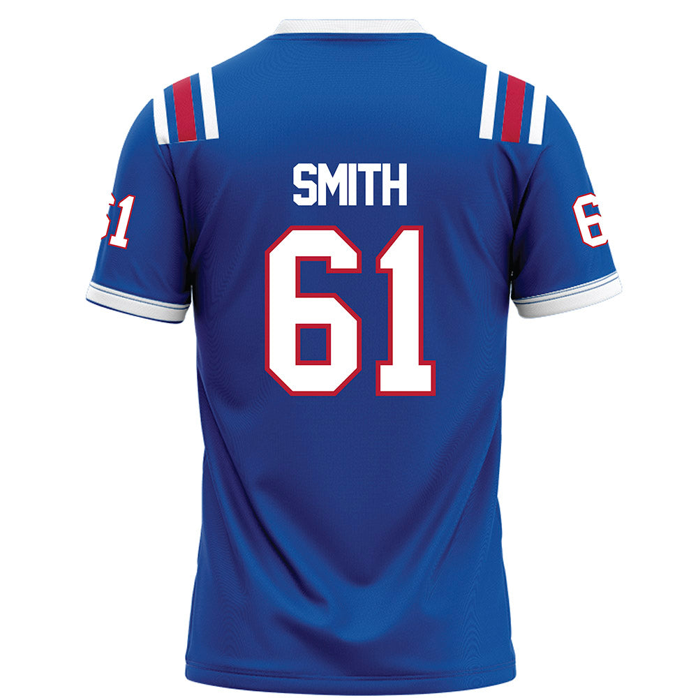 LA Tech - NCAA Football : Ervin Smith - Blue Football Jersey-1