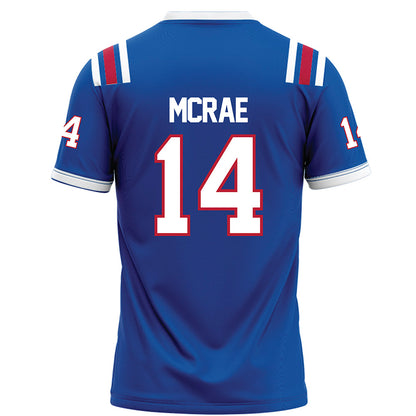 LA Tech - NCAA Football : Jordan Mcrae - Blue Football Jersey-1