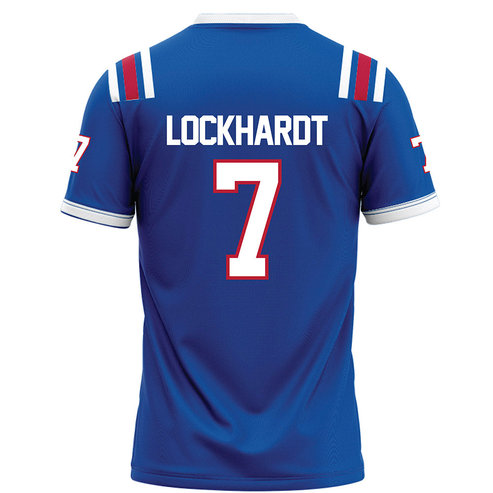 LA Tech - NCAA Football : Janard Lockhardt - Blue Football Jersey-1