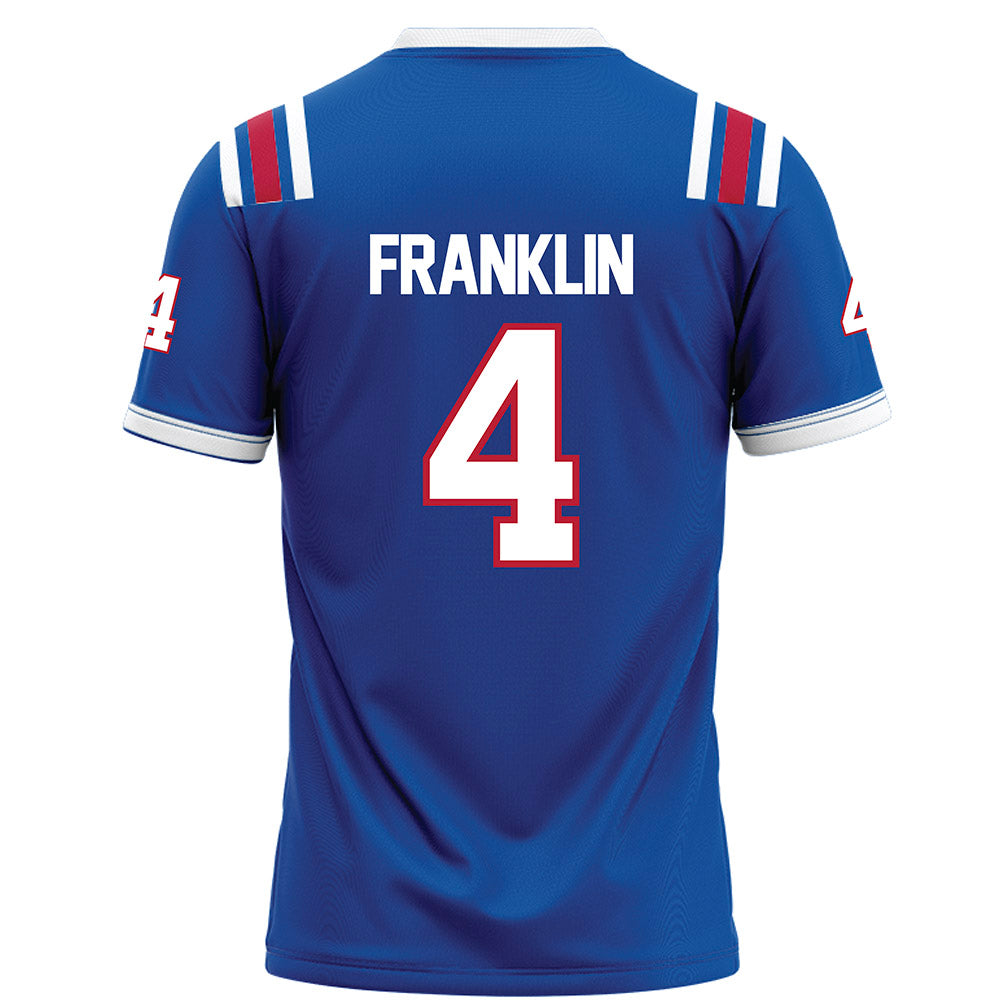 LA Tech - NCAA Football : Kam franklin - Blue Football Jersey-1