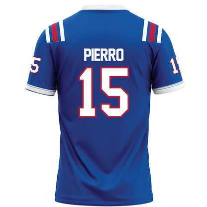 LA Tech - NCAA Football : David Pierro - Blue Football Jersey-1