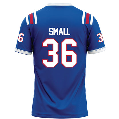 LA Tech - NCAA Football : Riley Small - Blue Football Jersey-1