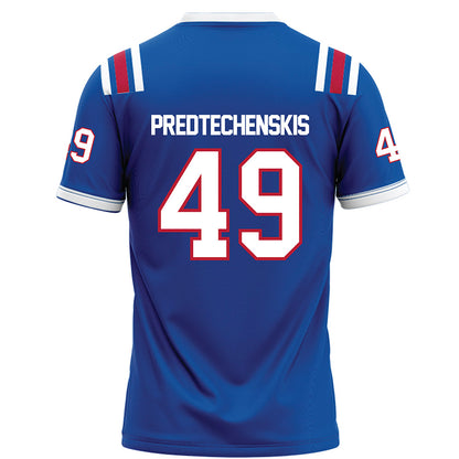 LA Tech - NCAA Football : James Predtechenskis - Blue Football Jersey-1
