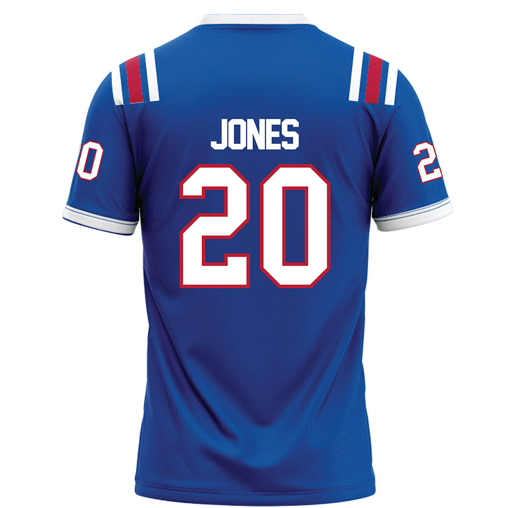LA Tech - NCAA Football : Ty Jones - Blue Football Jersey-1