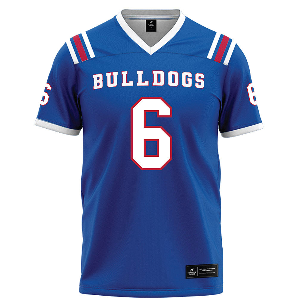 LA Tech - NCAA Football : Marcus Calwise - Blue Football Jersey-0