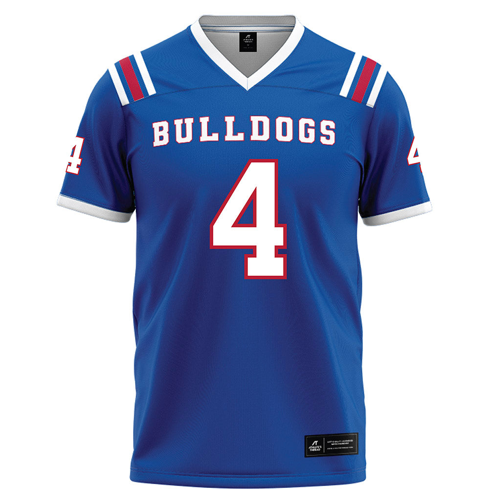 LA Tech - NCAA Football : Kam franklin - Blue Football Jersey-0
