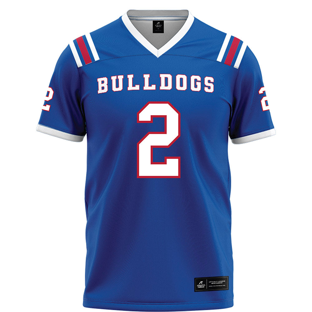 LA Tech - NCAA Football : Trey Kukuk - Blue Football Jersey-0