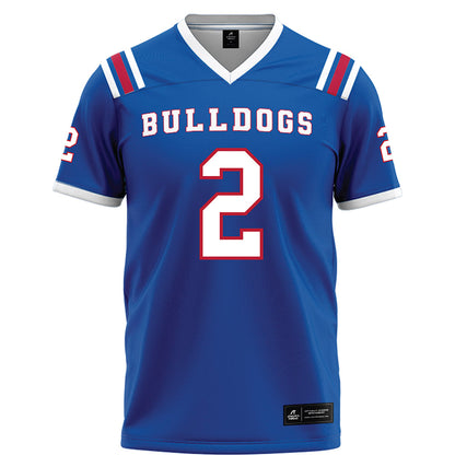 LA Tech - NCAA Football : Trey Kukuk - Blue Football Jersey-0