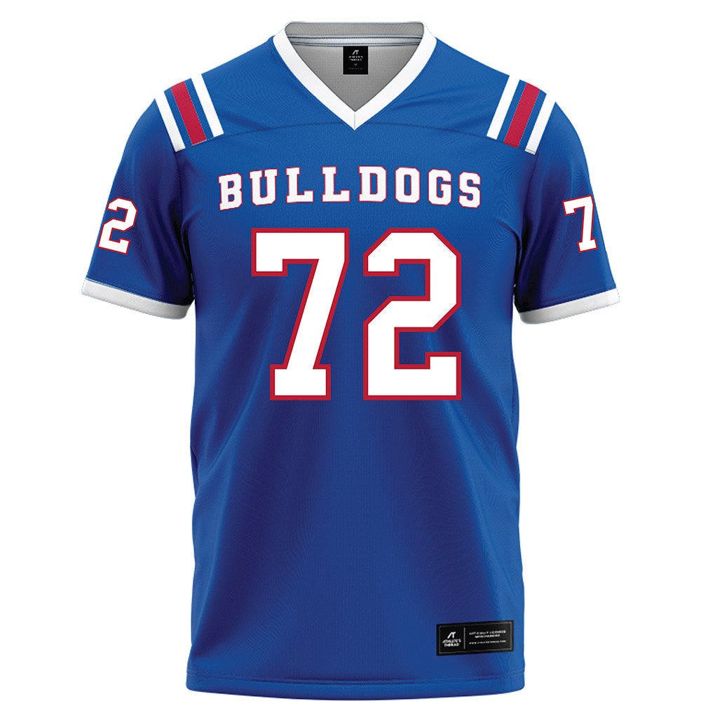LA Tech - NCAA Football : Hayden Christman - Blue Football Jersey-0