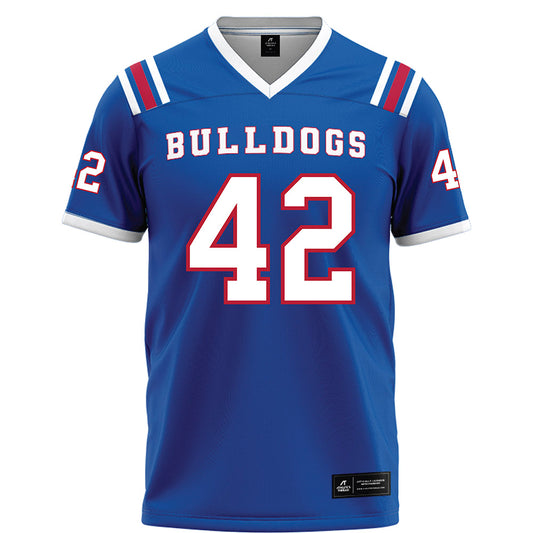 LA Tech - NCAA Football : Siosifa Leota - Blue Football Jersey-0