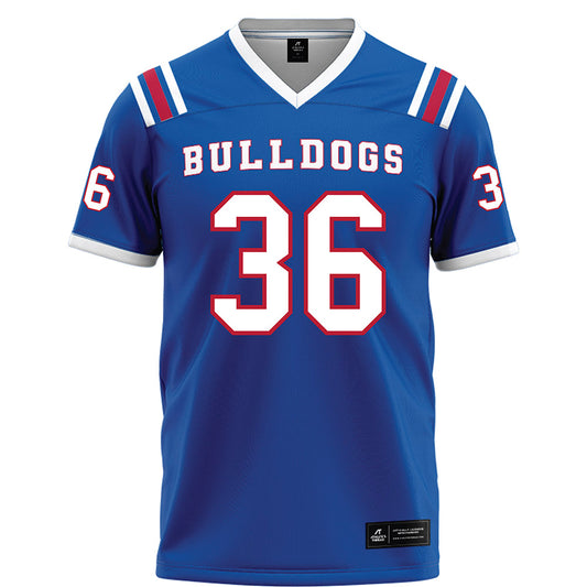 LA Tech - NCAA Football : Riley Small - Blue Football Jersey-0