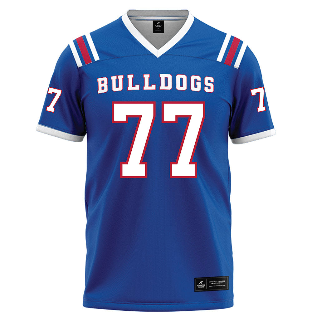 LA Tech - NCAA Football : Aric Adcock - Blue Football Jersey-0