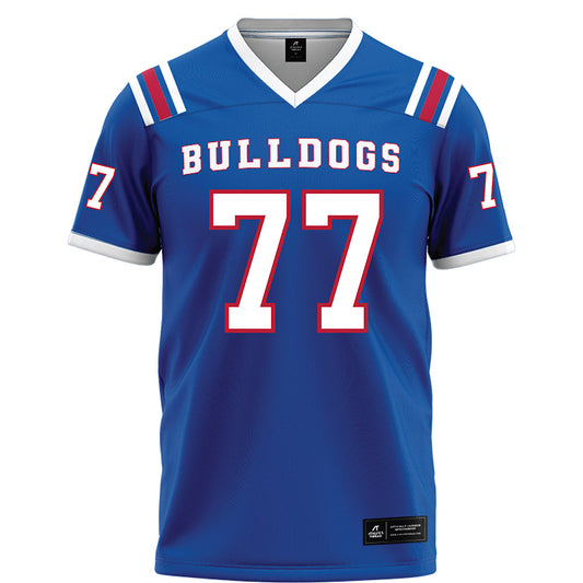 LA Tech - NCAA Football : Aric Adcock - Blue Football Jersey-0