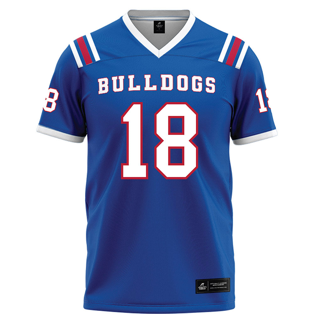LA Tech - NCAA Football : Jaitlin Hampton - Blue Football Jersey-0