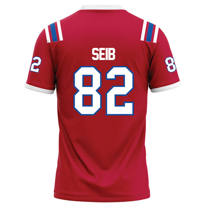 LA Tech - NCAA Football : Luke Seib - Red Football Jersey-1