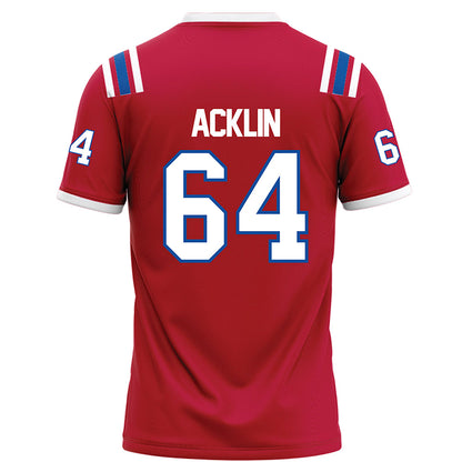 LA Tech - NCAA Football : Jake Acklin - Red Football Jersey