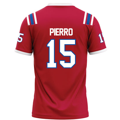 LA Tech - NCAA Football : David Pierro - Red Football Jersey-1