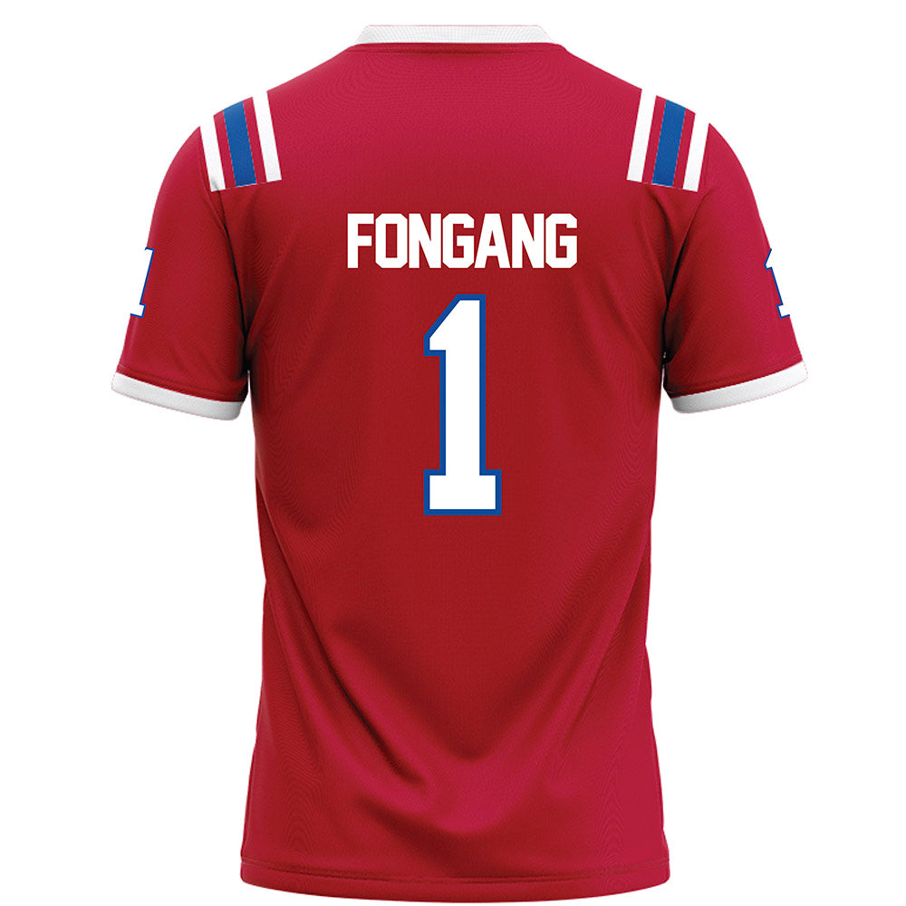 LA Tech - NCAA Football : Sam Fongang - Red Football Jersey-1