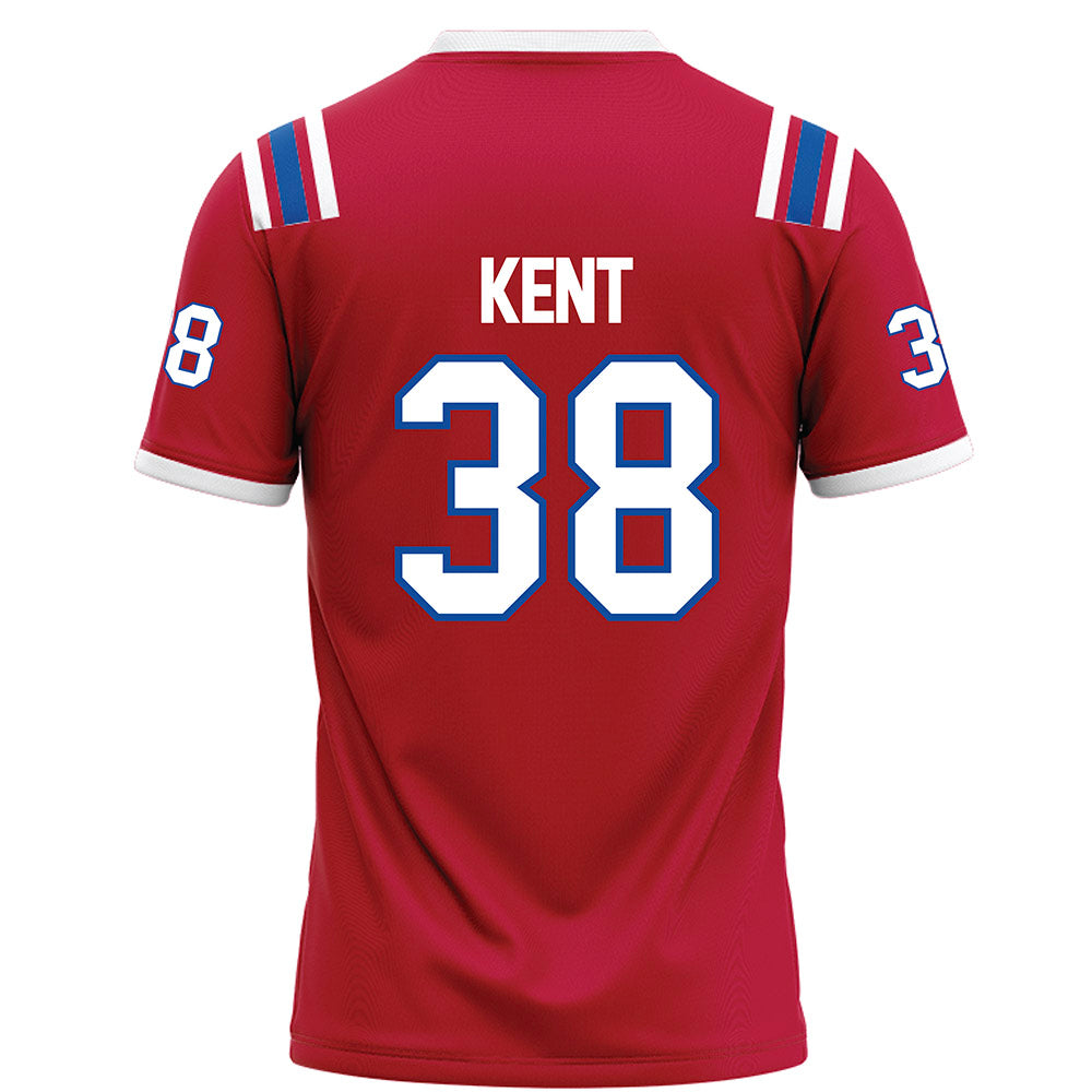 LA Tech - NCAA Football : Kaegank Kent - Red Football Jersey-1