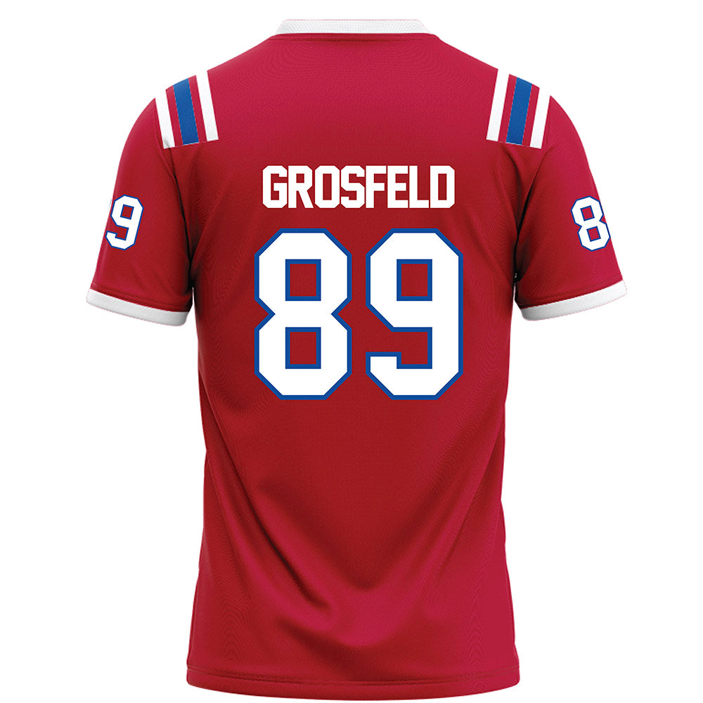 LA Tech - NCAA Football : Chase Grosfeld - Red Football Jersey-1