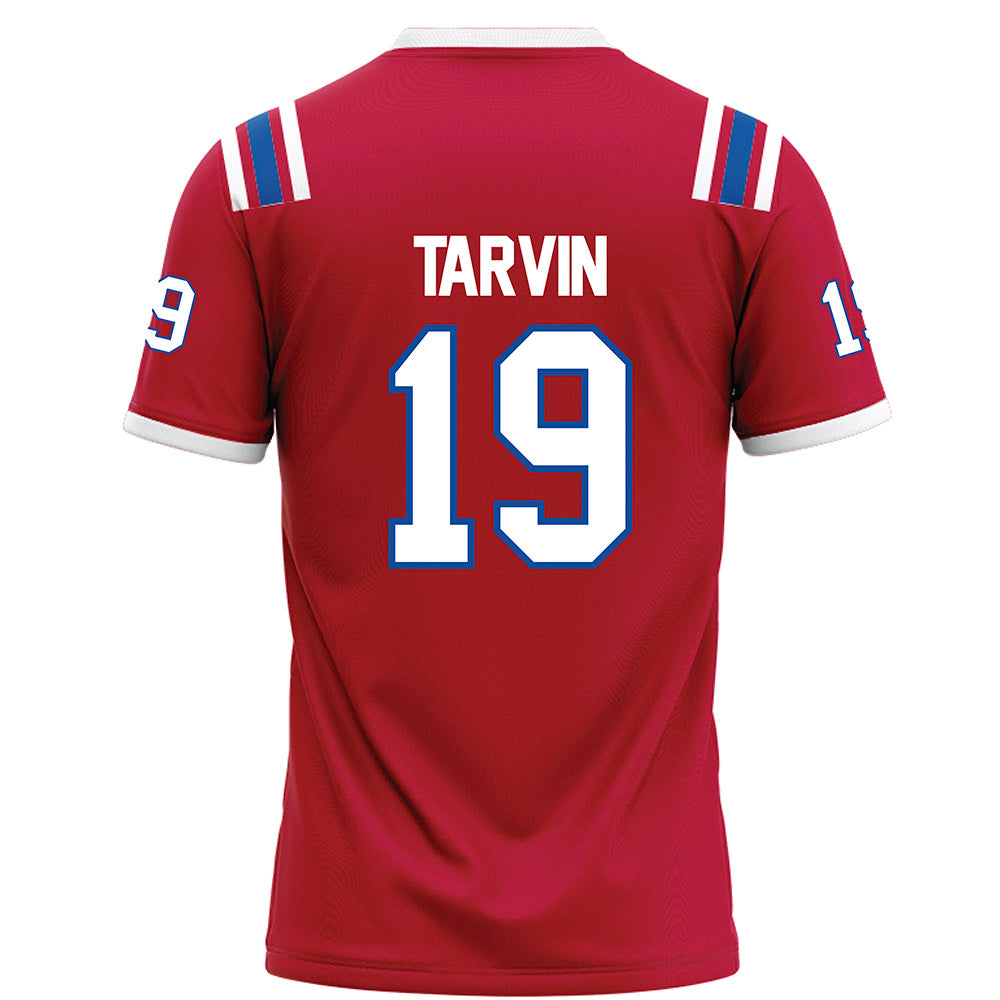 LA Tech - NCAA Football : John Tarvin - Red Football Jersey-1