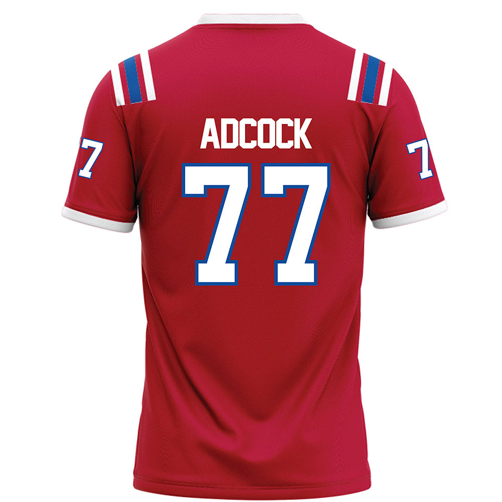 LA Tech - NCAA Football : Aric Adcock - Red Football Jersey-1