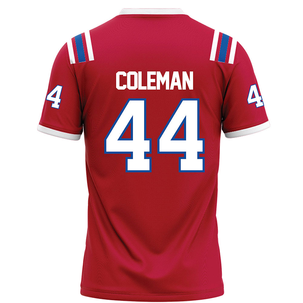 LA Tech - NCAA Football : Kaleb Coleman - Red Football Jersey-1
