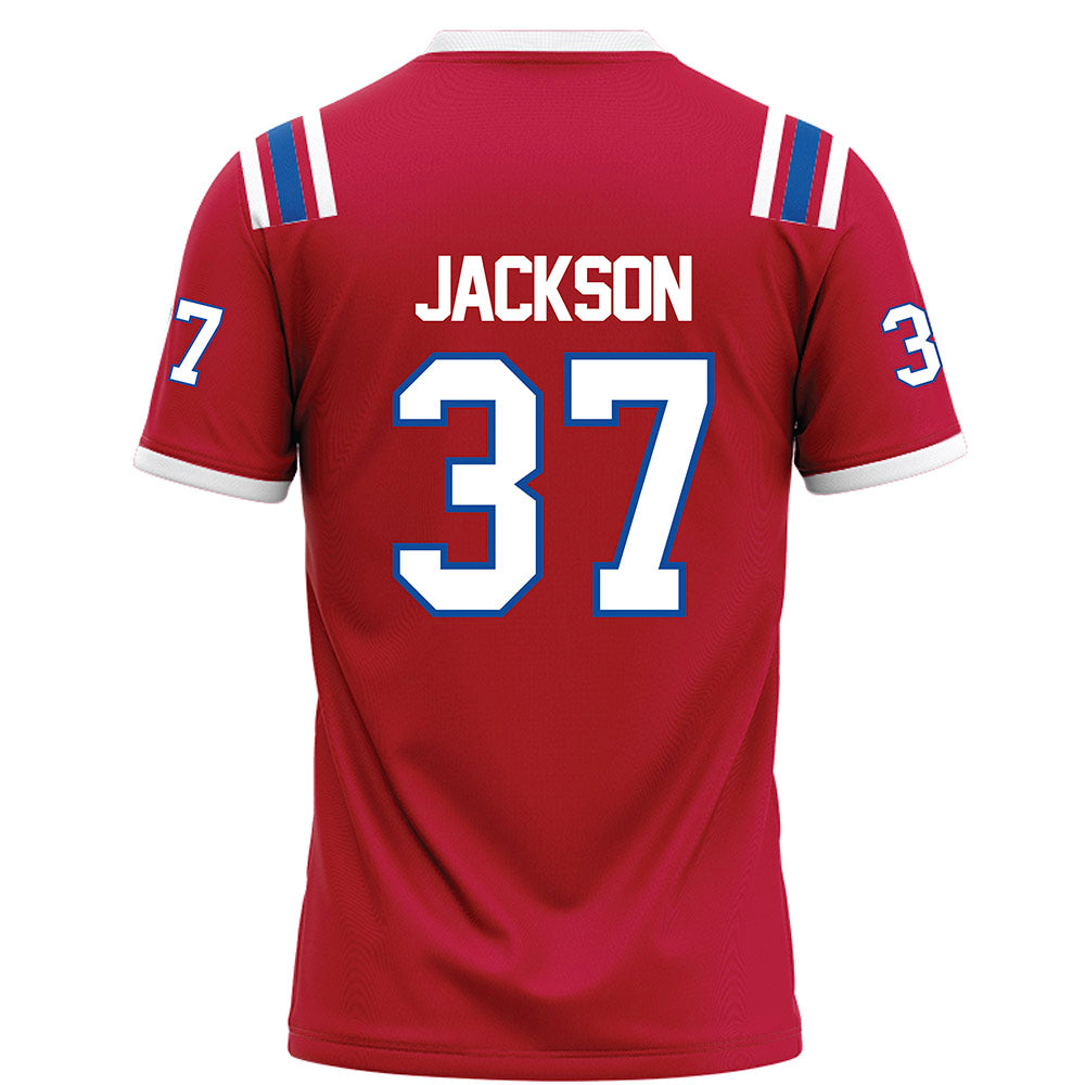 LA Tech - NCAA Football : Zachary Jackson - Red Football Jersey-1