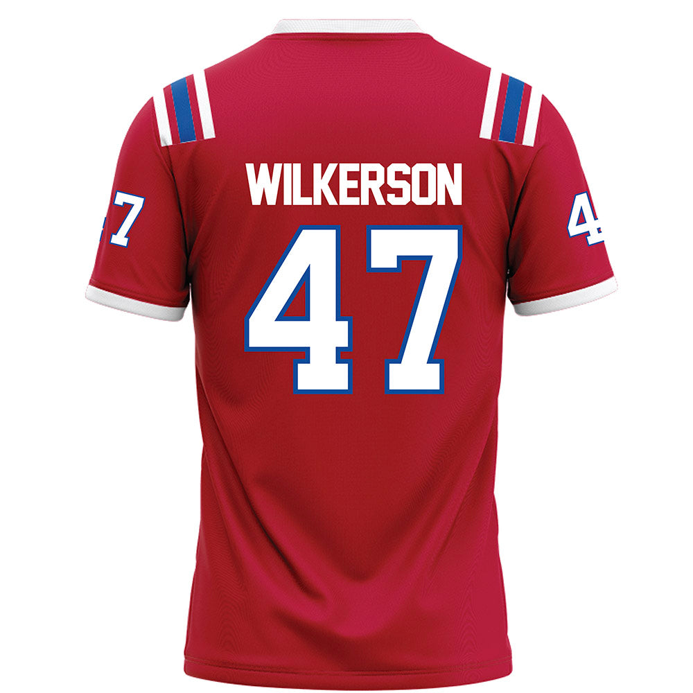 LA Tech - NCAA Football : Jay Wilkerson - Red Football Jersey-1