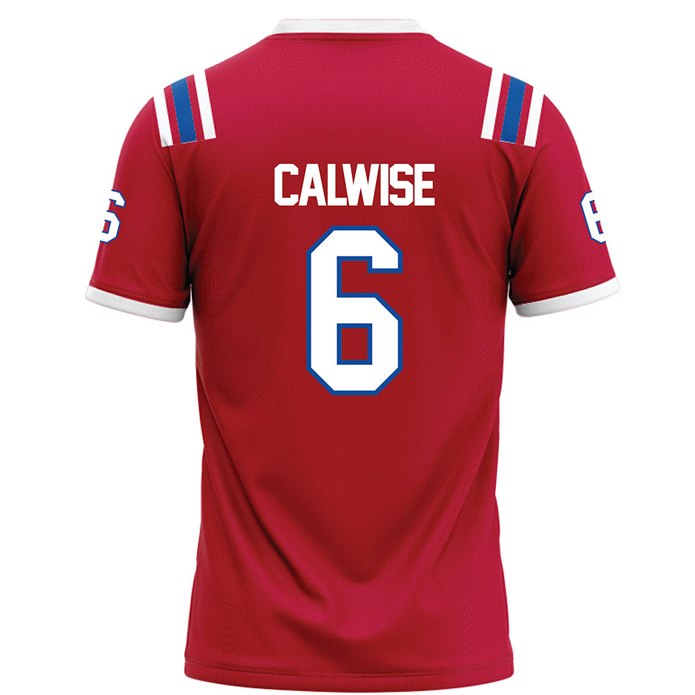 LA Tech - NCAA Football : Marcus Calwise - Red Football Jersey-1