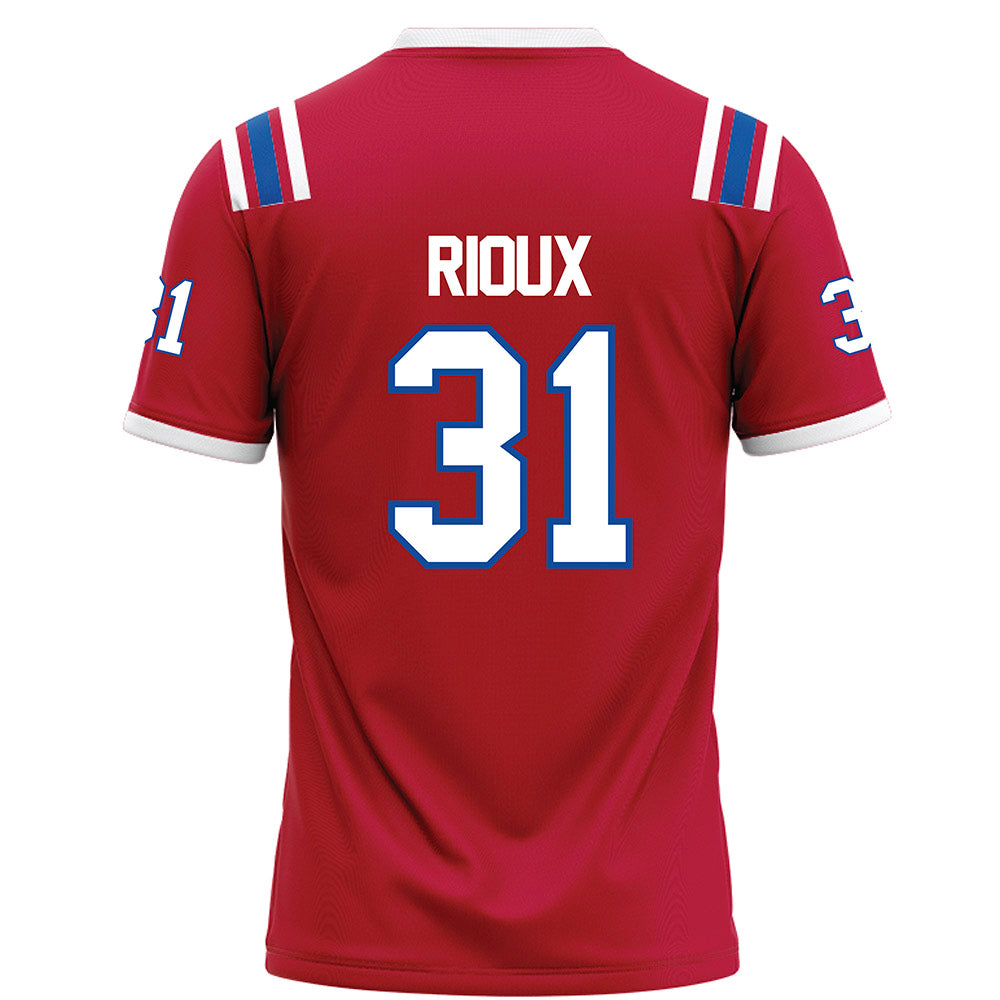 LA Tech - NCAA Football : Hunter Rioux - Red Football Jersey-1