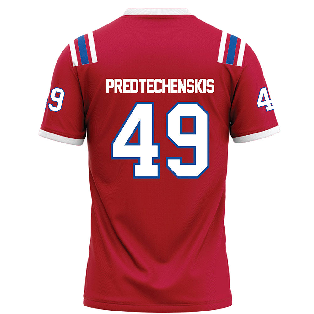 LA Tech - NCAA Football : James Predtechenskis - Red Football Jersey-1