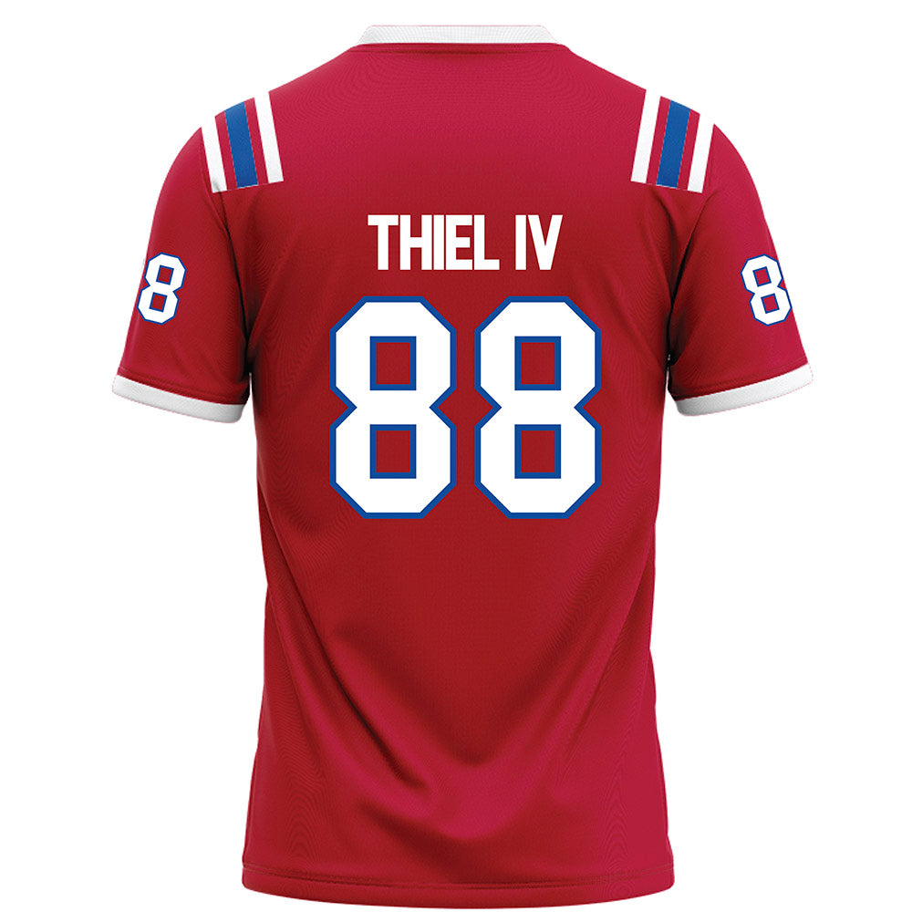 LA Tech - NCAA Football : Johnnie Thiel IV - Red Football Jersey-1