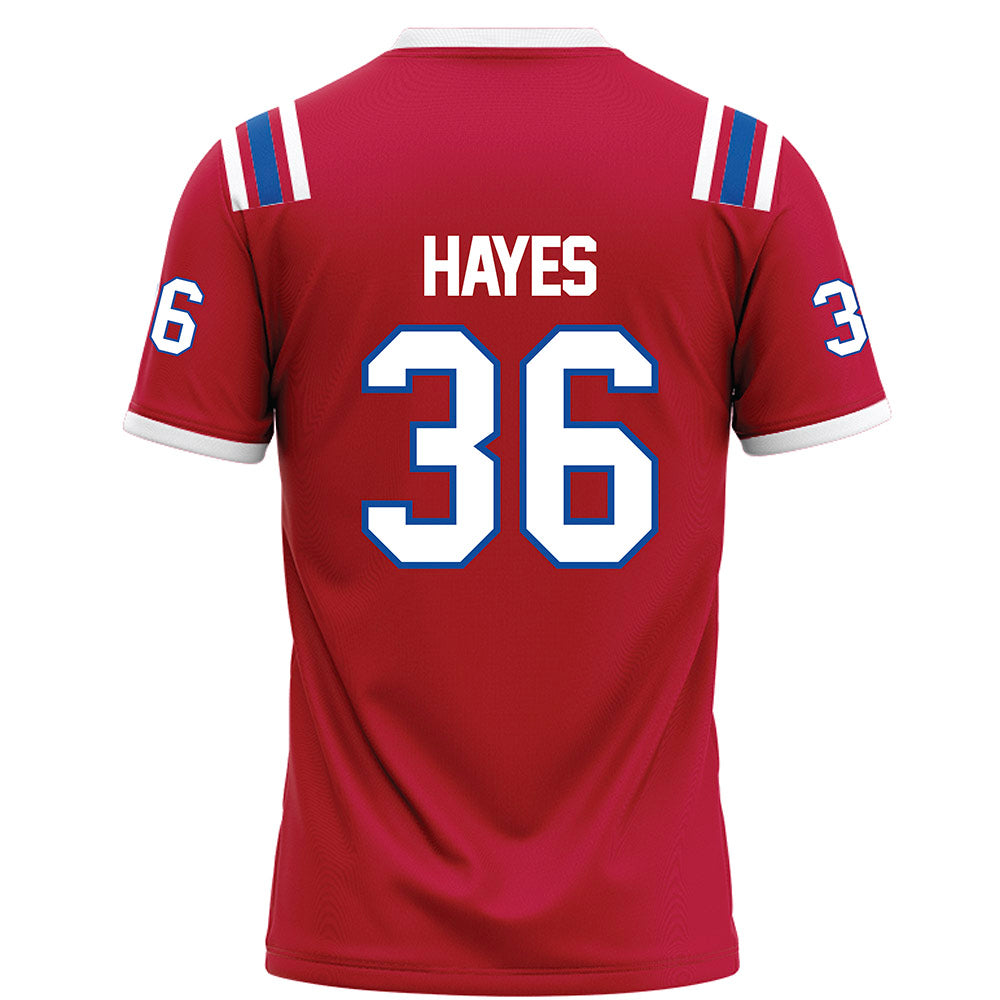 LA Tech - NCAA Football : Zander Hayes - Red Football Jersey-1